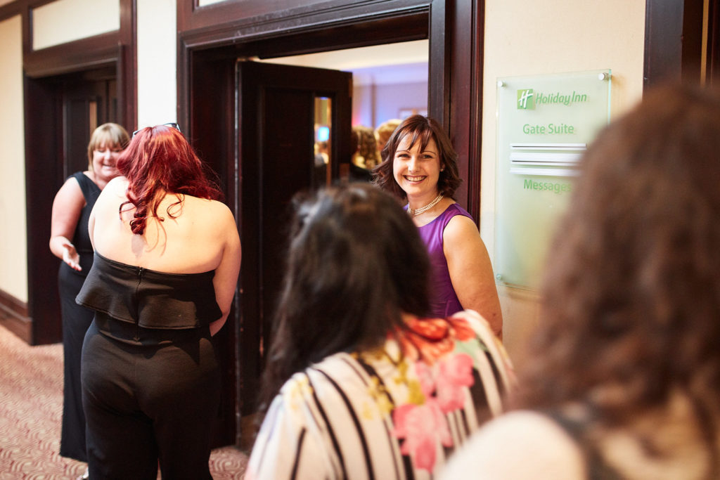 Guests arriving at the awards evening