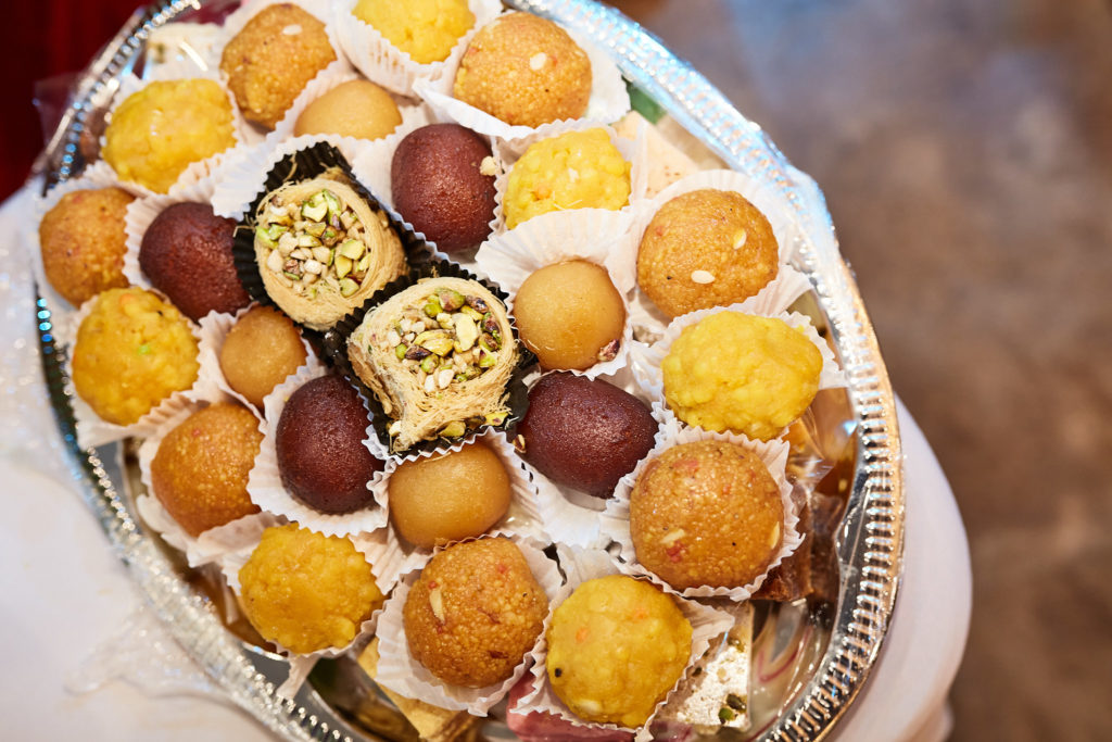 Tray of traditional Indian sweets