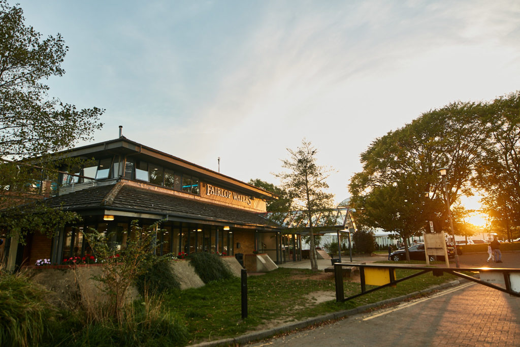 Fairlop Waters venue at sunset