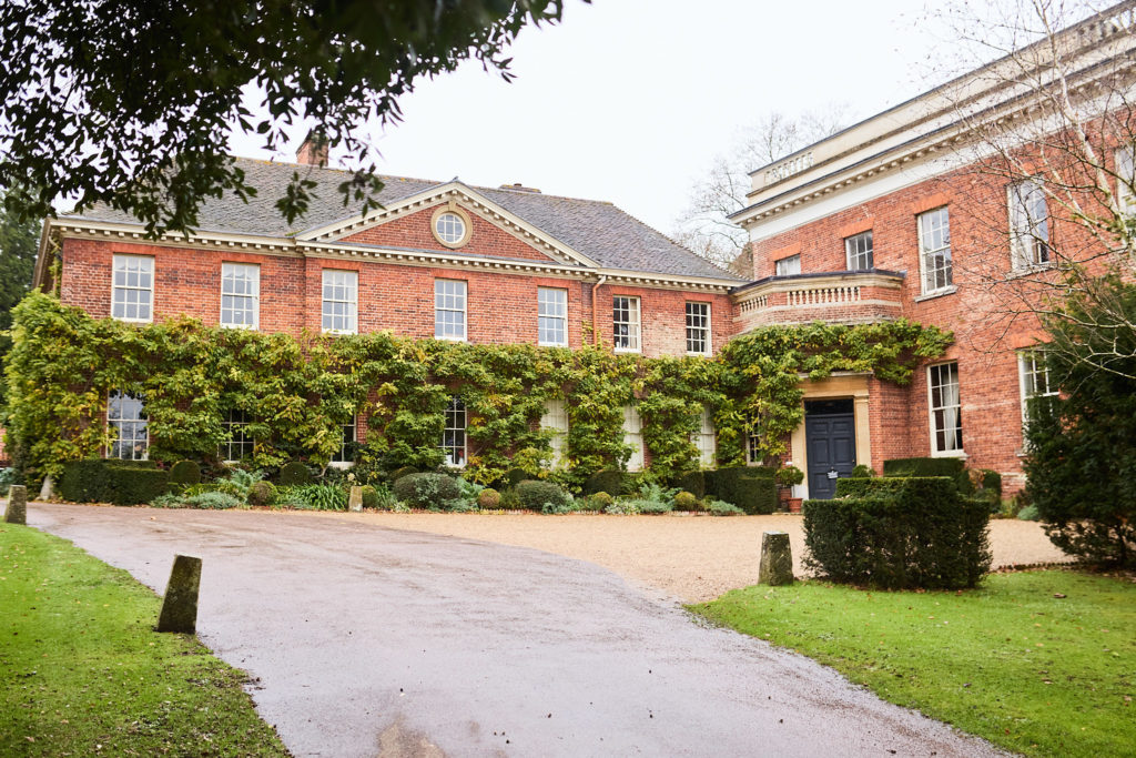The red-brick Georgian house at Hedingham Castle