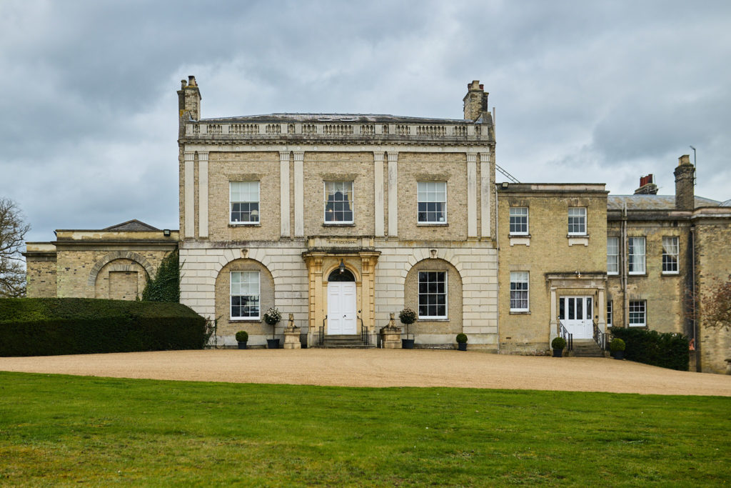 The front of Hatfield Place, a Georgian country house in Essex